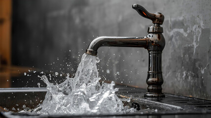 水が出ている蛇口