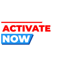 Fototapeta premium Activate now png, start process icon, instant enable button, quick function design, blue colour illustration