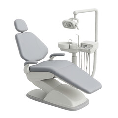 Modern dental chair and equipment in clinic.