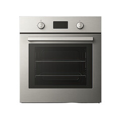 Fototapeta premium Modern stainless steel oven for baking and cooking.