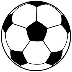 Fototapeta premium Vector transparent soccer ball illustration scalable graphic for sports and games design silhouette vector illustration white background