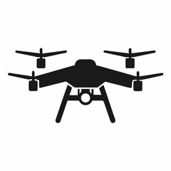 Simple drone silhouette vector illustration scalable eps icon for general use silhouette vector illustration white background