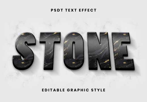 Black Onyx Marble Vein Text Effect Granite Bold Font