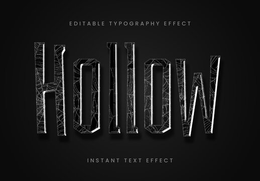 Black And White Cobweb Spooky Text Effect Spiderweb Halloween Font