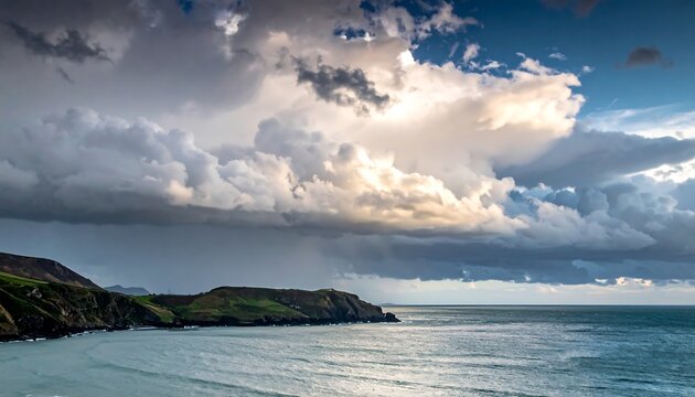 Dramatic coastal cloudscape