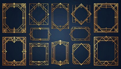 Golden Art Deco Frames