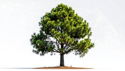 Isolated pine tree against a white background
