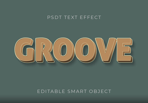 Brown And Beige 3D Extruded Script Retro Text Effect Vintage Bold Font
