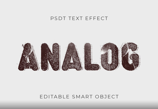 Brown Grainy Letterpress Script Retro Text Effect Rustic Vintage Font