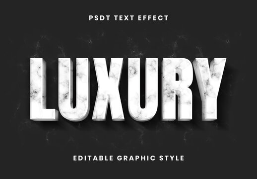 Colorful Luxury White Marble Vein Text Effect Heavy 3D Slab Font