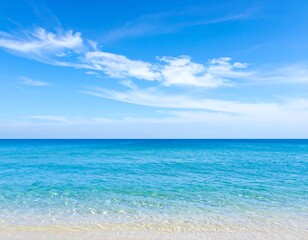 Fototapeta premium Tranquil ocean meets a vibrant sky