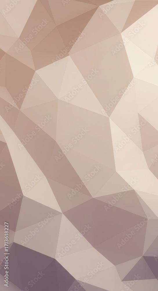 Poster A subdued, neutral background featuring a geometric pattern of light beige and taupe triangles, creating a tranquil and minimalist aesthetic.