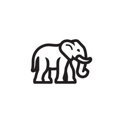 Obraz premium Elephant Silhouette Vector Icon