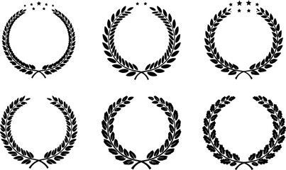 set of laurel wreaths