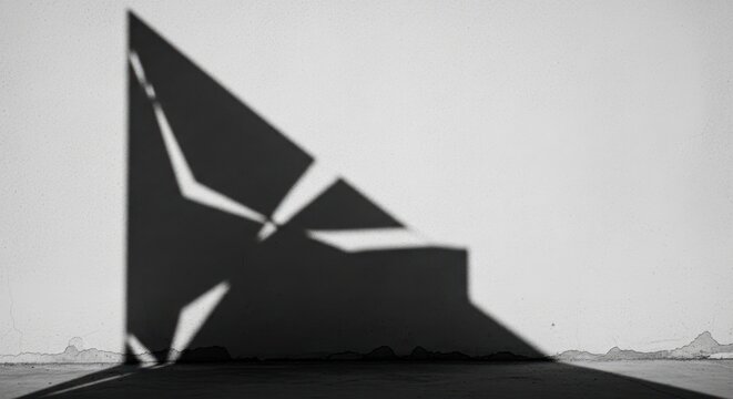 A black in white abstract background in a simple design - Powered by Adobe