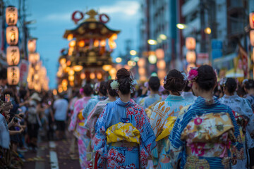 Japanese traditional summer festival image