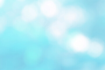 Blur light blue bokeh nature background in abstract style