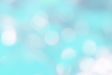 Obraz premium Blur light blue bokeh nature background in abstract style