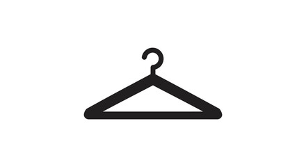 Simple black hanger illustration a minimal clothing storage symbol
