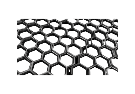 Graphene lattice-inspired seamless background, monochrome minima