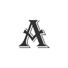 Modern Letter A Logo Design | Stylish Alphabet A Vector Branding
