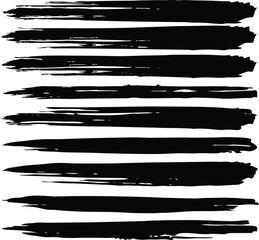 Vector design with black and white brush strokes and striped line pattern