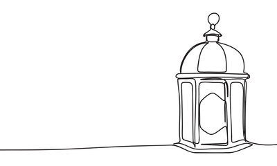Lantern Line Art Illustration