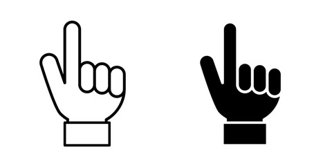 Hand with the index finger pointing upwards.