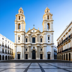 Fototapeta premium Cathedral of the Holy Cross in Cadiz.