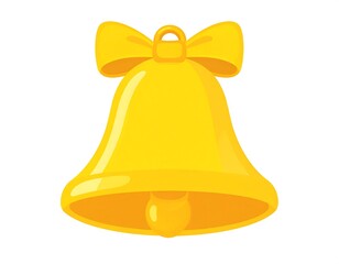 Bright yellow bell with bow