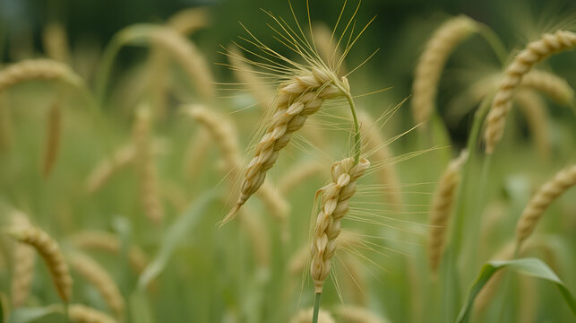 Ripe barley barleycorn plant crop ears move in wind. Static shot on Canon XA25. Full HD 1080p. Progressive scan 25fps. Tripod.