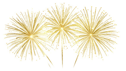 fireworks isolated on transparent background