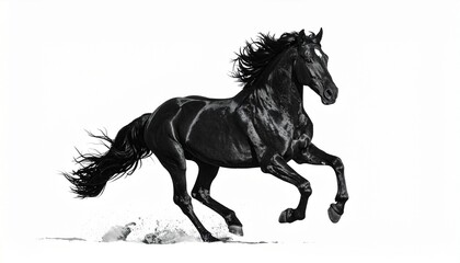 Fototapeta premium black horse vector illustration
