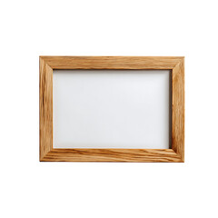 Rustic wooden picture frame isolated on transparent background