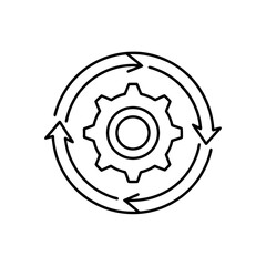 continuous improvement icon isolated on white