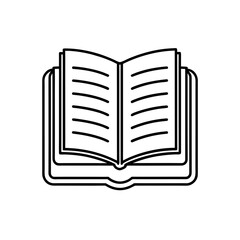 e book icon isolated on white