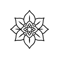 flower dissection icon isolated on white