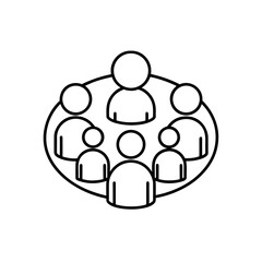 group discussion icon isolated on white