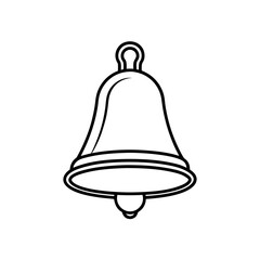 school bell icon isolated on white