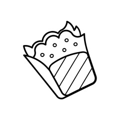 snack icon isolated on white