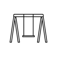 swing set icon isolated on white