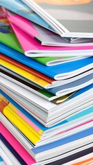 Stack of colorful magazines (1)