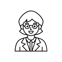 Obraz premium teacher icon isolated on white