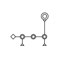 timeline icon isolated on white