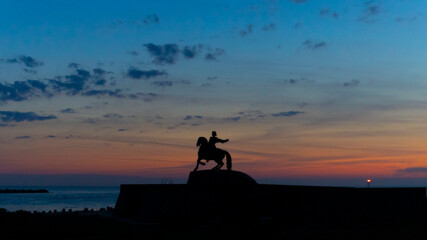 Monument to Elizabeth on horseback in Baltiysk