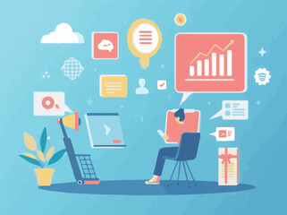 Adobe Illustrator Artwork digital marketing illustration.