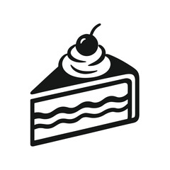 Vector illustration of a slice of cake