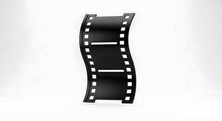 Film strip isolated on white background. Cinema, photography, and media production concept.
