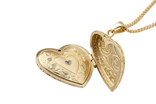 elegant open golden heart locket for jewelry collection