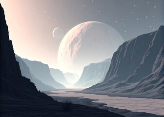 alien canyon smooth flat rock base